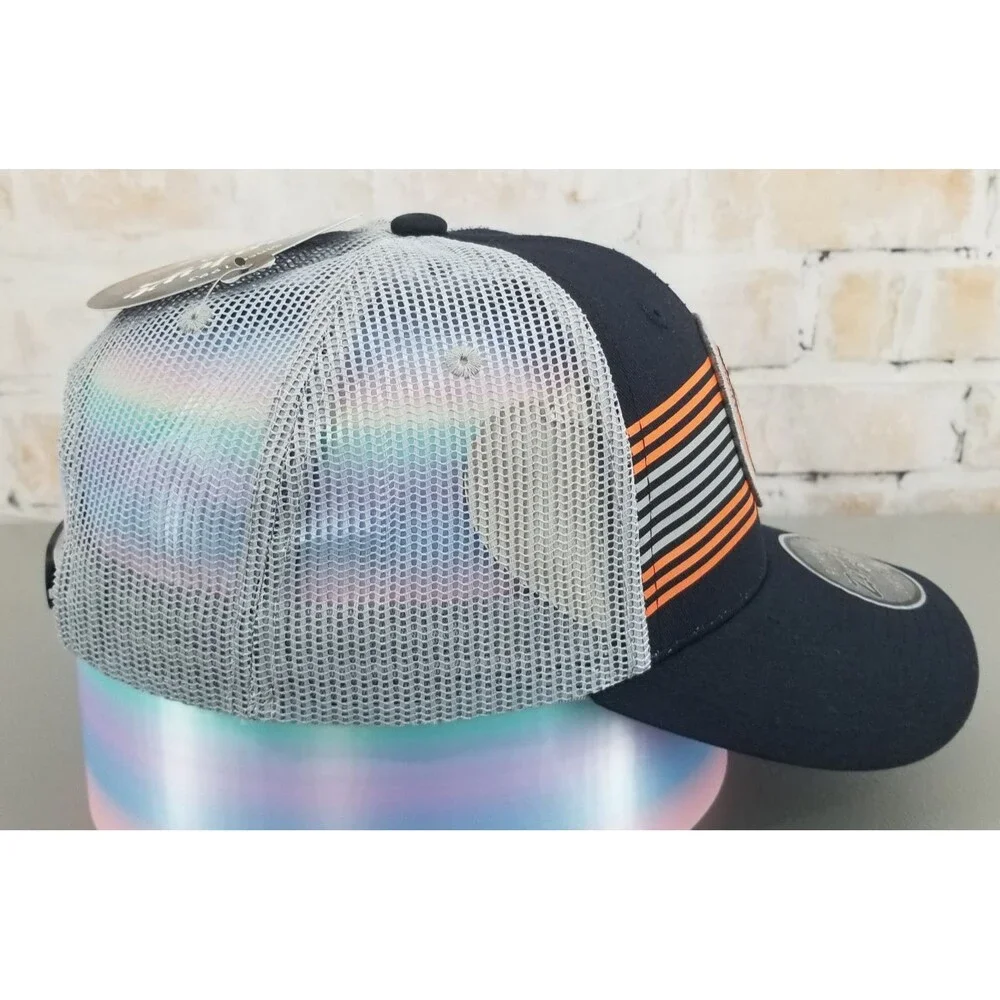 NWT Zephyr Auburn University Tigers Black/Orange/Gray Snapback Hat/Cap Mesh